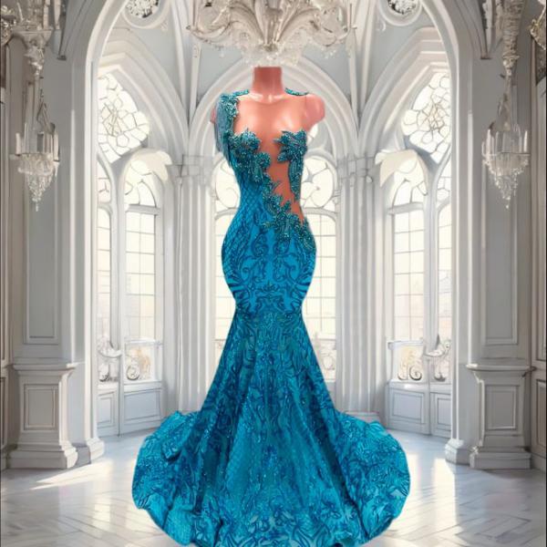 Arabic Nude Mermaid Beaded Tassel Evening Dresses Luxury Gowns 2025 for Women's Wedding Party 2025 LA72570 main image 0
