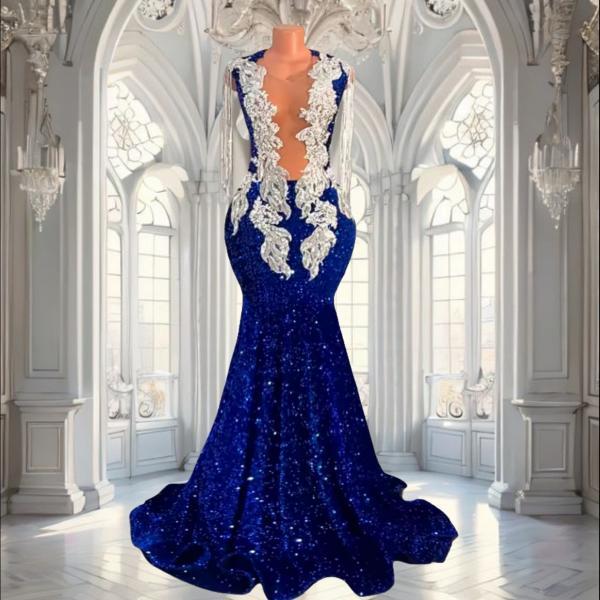 **Enchanted Lace Prom Dress: Shimmering Elegance for Unforgettable Nights**