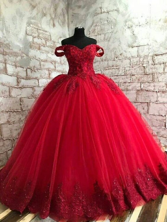 Lace Prom Dress, Red Prom Dress, Arabic Prom Dress, Lace Evening ...