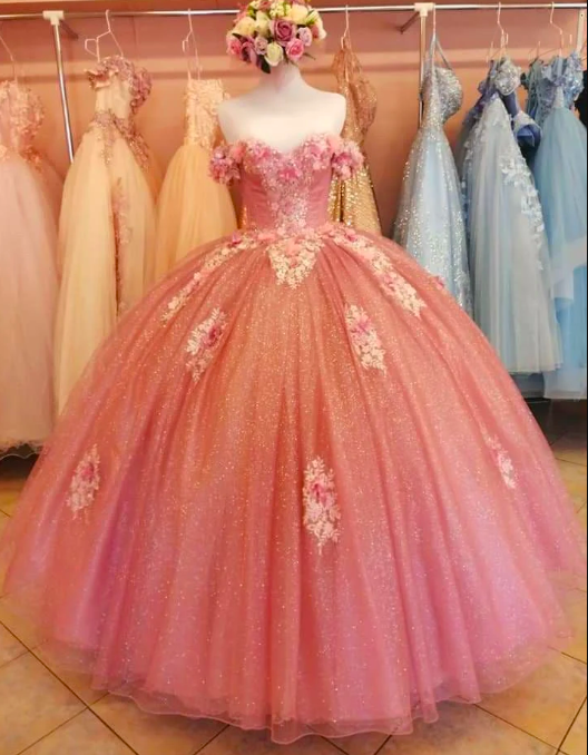 Custom Make Evening Dresses, Evening Dress, Pink Prom Dresses, Tulle