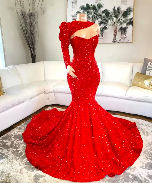 Red Prom Dresses, Mermaid Prom Dresses, One Shoulder Prom Dresses, Sexy ...