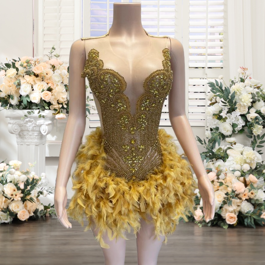Glamorous Crystal Knee-length Homecoming Dress Bridal Of Mother Dress Lace Formal Party Dress c2864